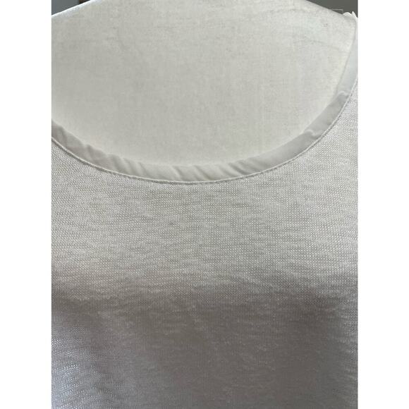 Lane Bryant Women's Long Sleeve Asymmetrical Hem Blouse White Size 14-16 NEW - Picture 3 of 8